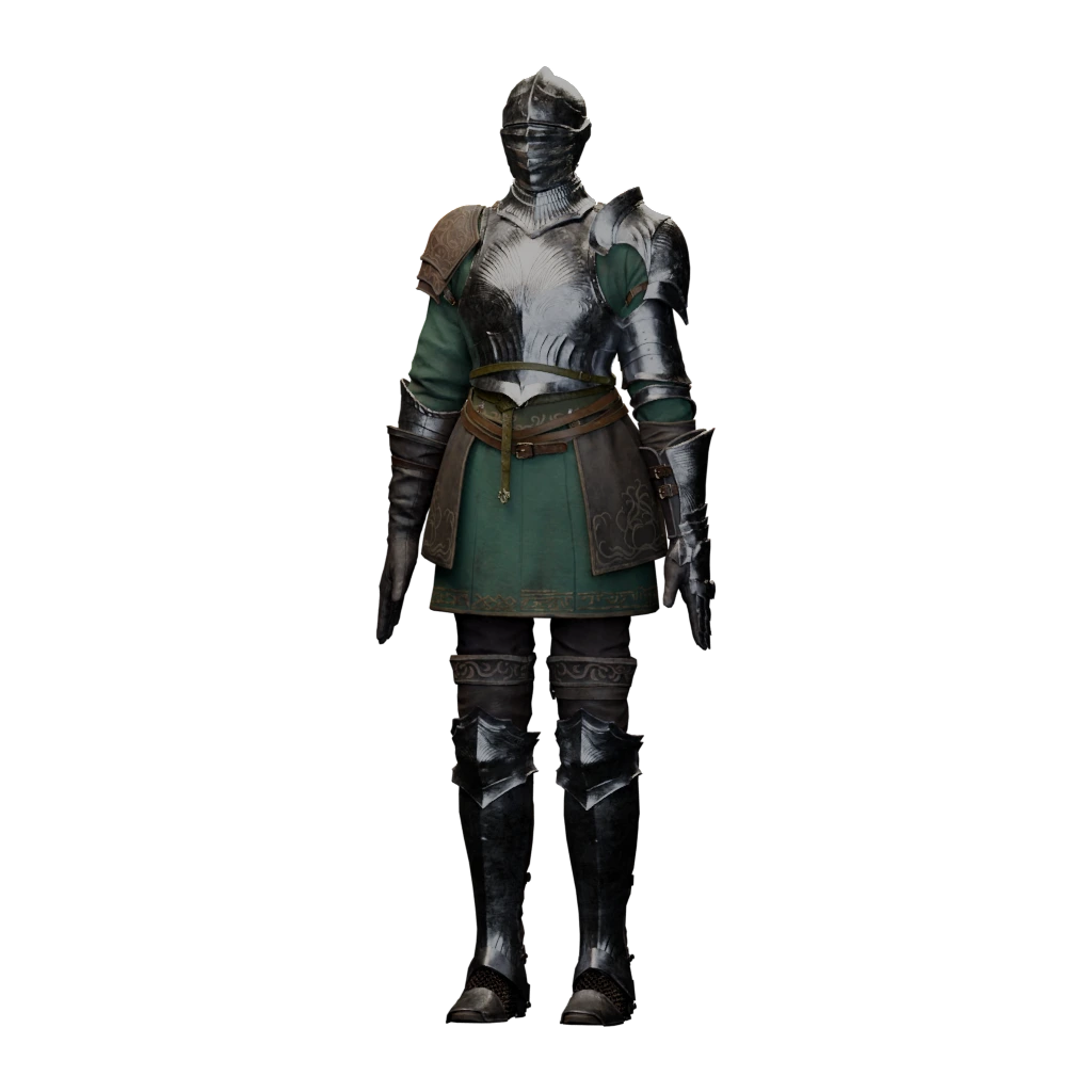 Silver Grooved Set — complete armor set