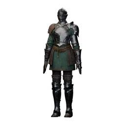 Silver Grooved Set — complete armor set