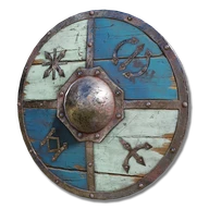 Blue-White Wooden Shield icon