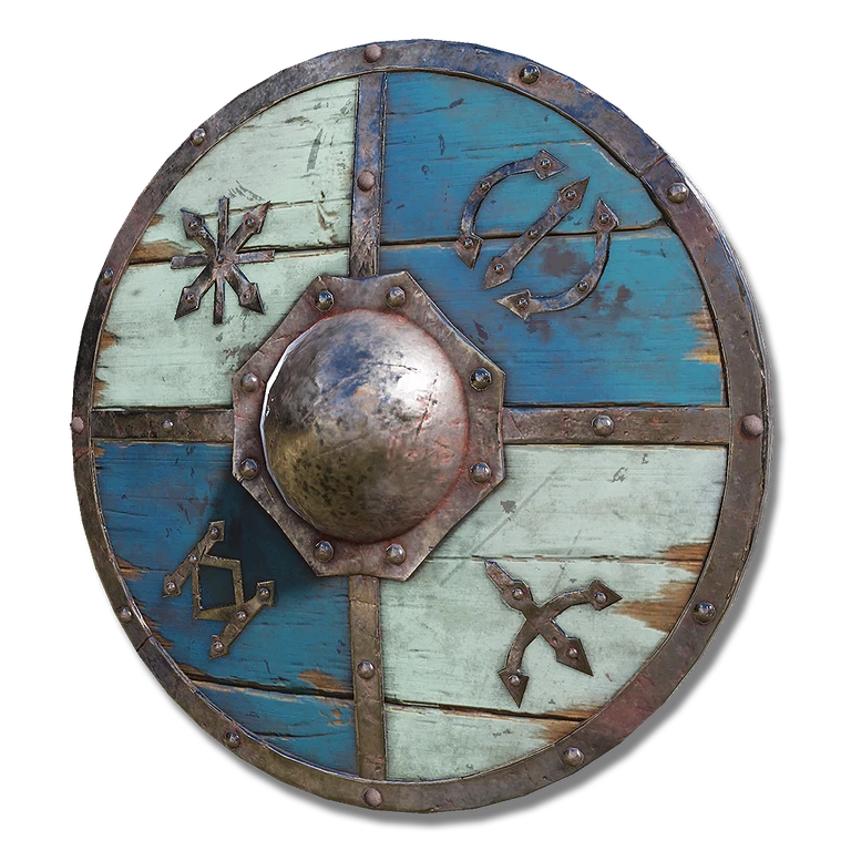 Blue-White Wooden Shield icon